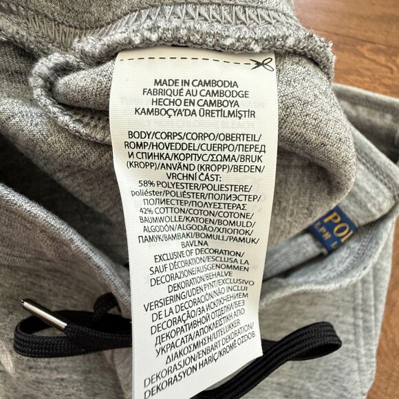 Polo Ralph Lauren Mens Size M Gray Fleece Shorts Stadium NWOT - Picture 11 of 12